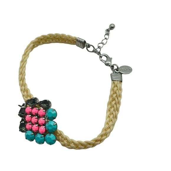 American Eagle Outfitters Bracelet Womens Yellow Colorful Adjustable Woven Boho - Picture 4 of 10